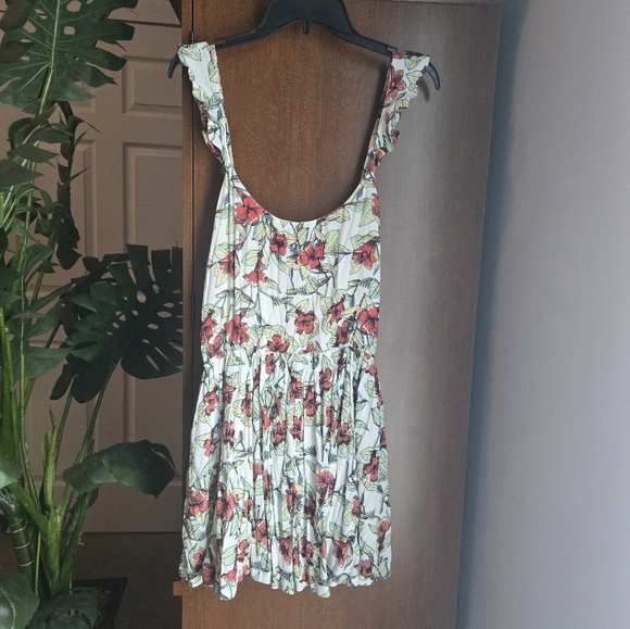 Free People Dear You floral print mini dress large - Picture 1 of 6